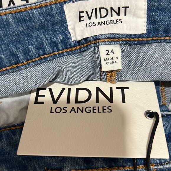 EVIDNT Los Angeles track trim slim jeans size 24 NWT - Picture 11 of 14